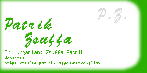 patrik zsuffa business card